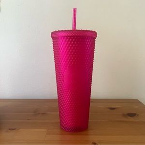 NWT Starbucks Pink Matted Studded Venti Cup ✨